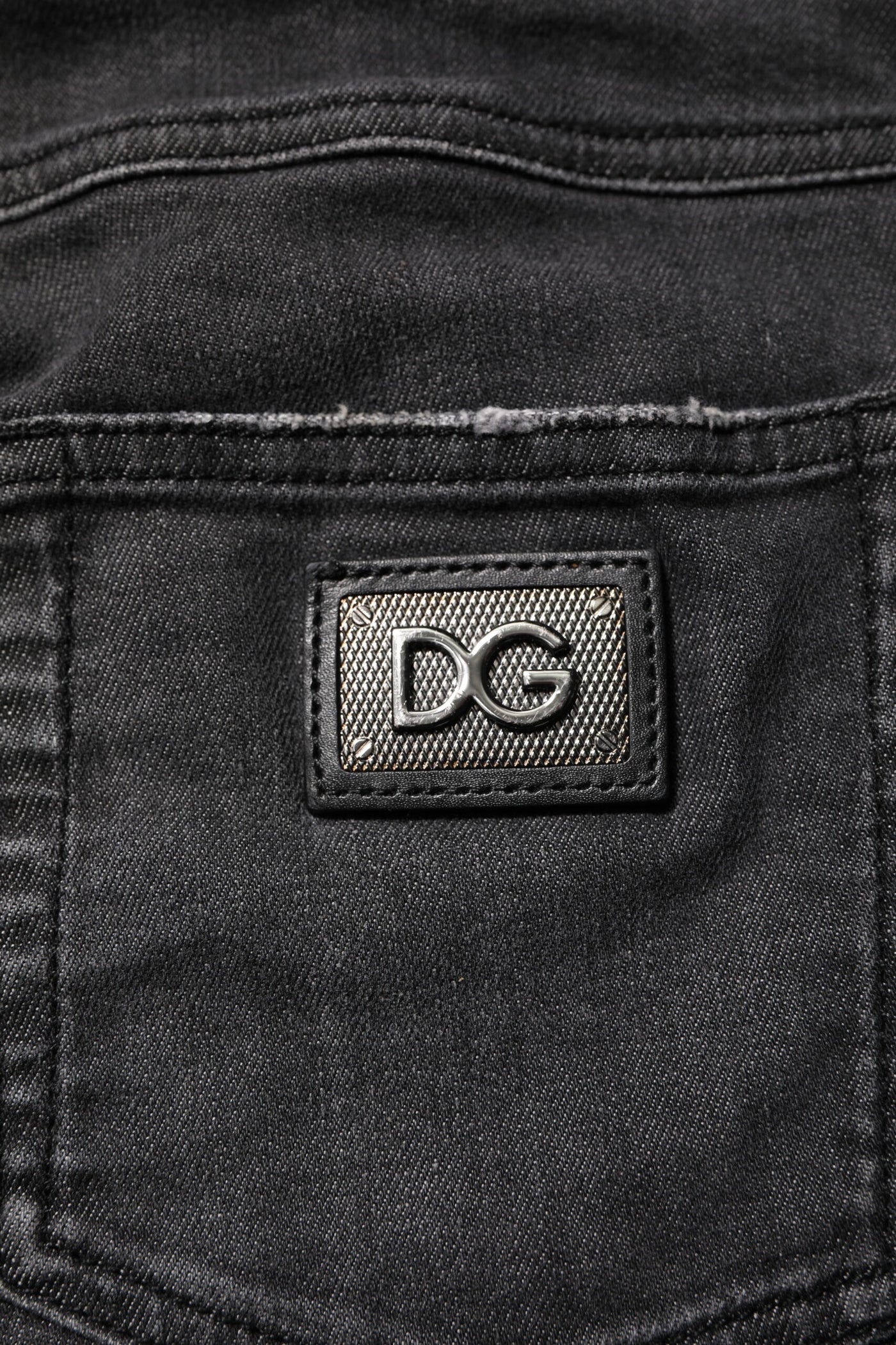 Dolce & Gabbana Black Cotton Low Waist Skinny Denim Jeans
