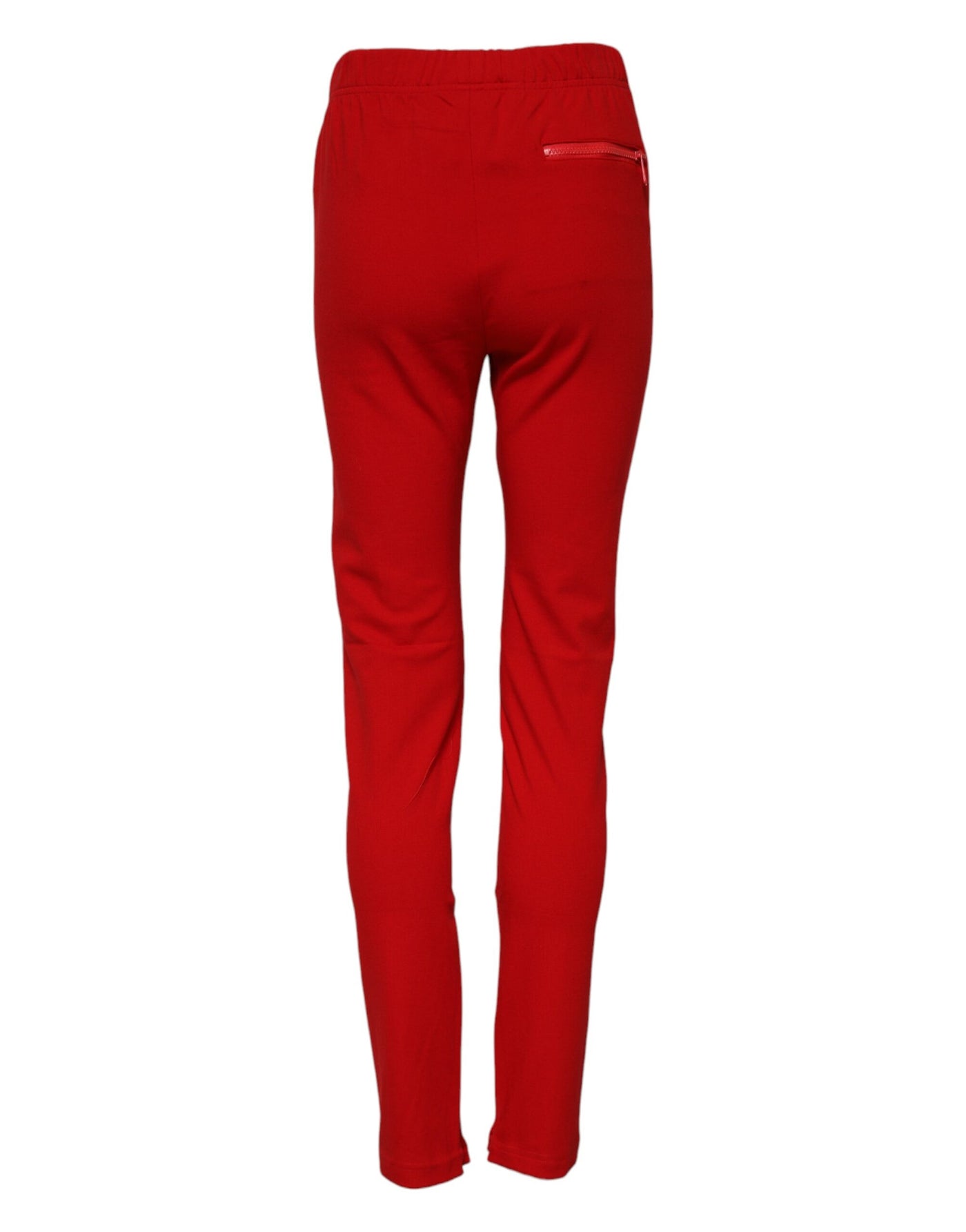 Dolce & Gabbana Red Mid Waist Slim Fit Pants