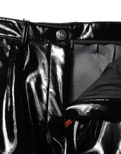 Dolce & Gabbana Black High Waist Cargo Bootcut Pants