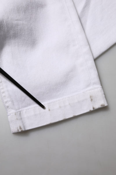 Dolce & Gabbana White Floral Embroidery GIRLY Denim Jeans