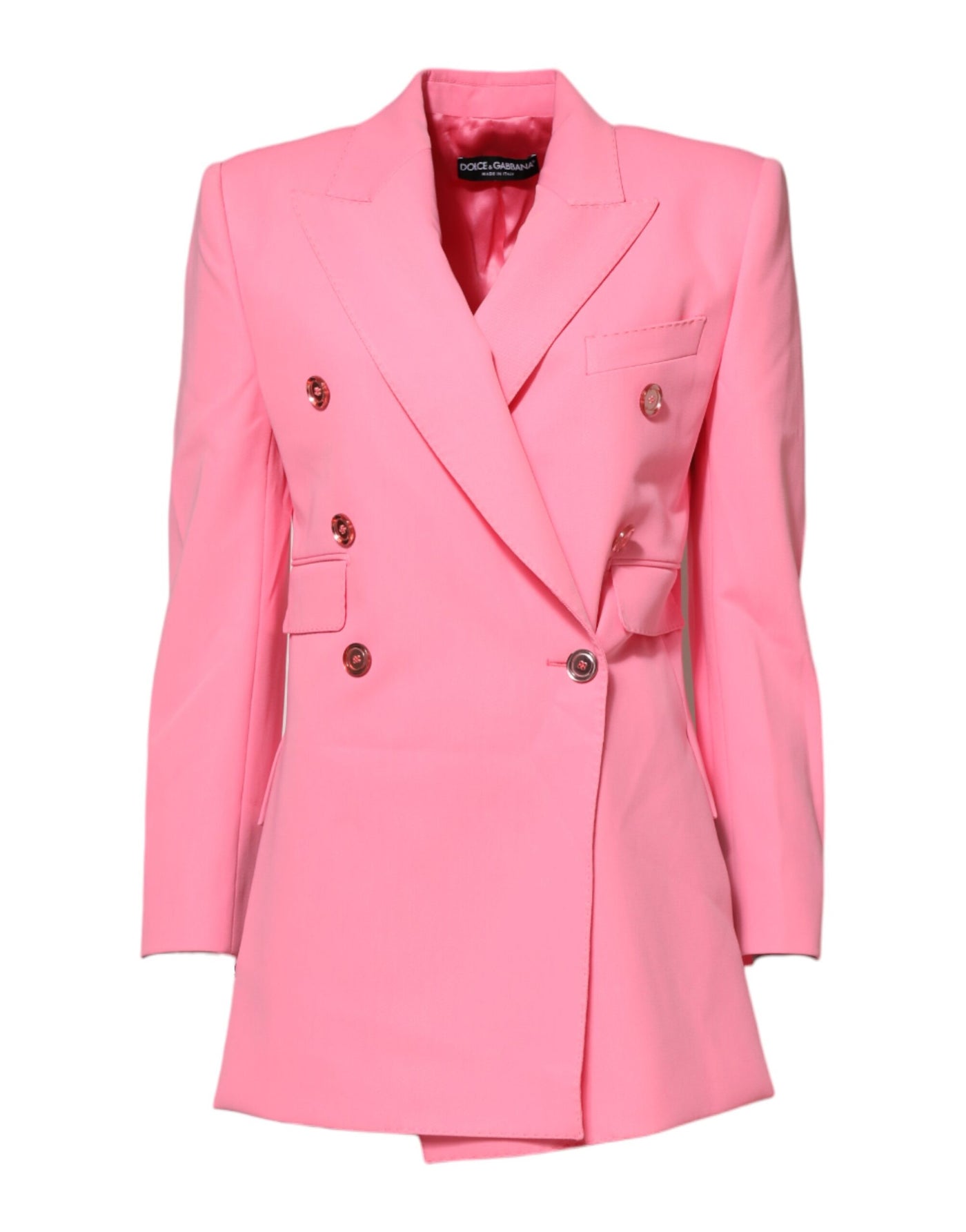 Dolce & Gabbana Pink Double Breasted Women Coat Jacket