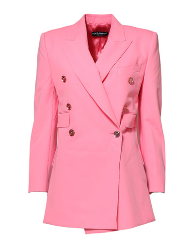 Dolce & Gabbana Pink Double Breasted Women Coat Jacket