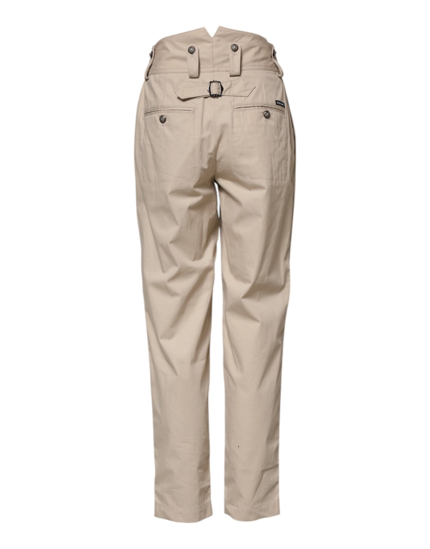 Dolce & Gabbana Beige Cotton High Waisted Pants
