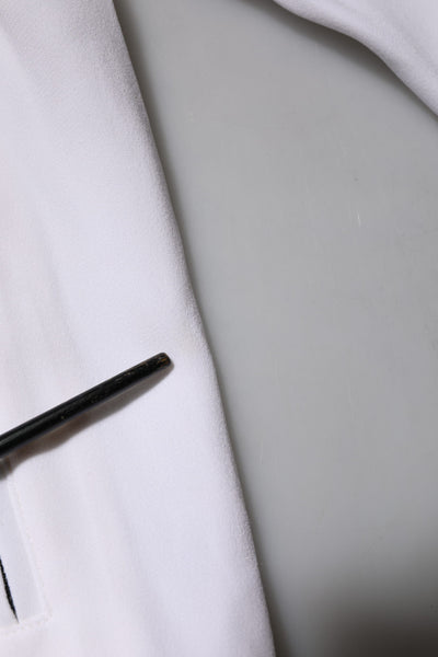 Dolce & Gabbana White Viscose Logo Women Full Zip Jacket