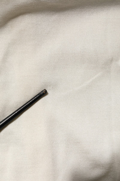 Dolce & Gabbana White Silk Lily Embellished Cardigan Sweater