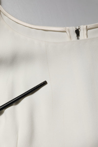 Dolce & Gabbana White Round Neck Short Sleeves Blouse Top