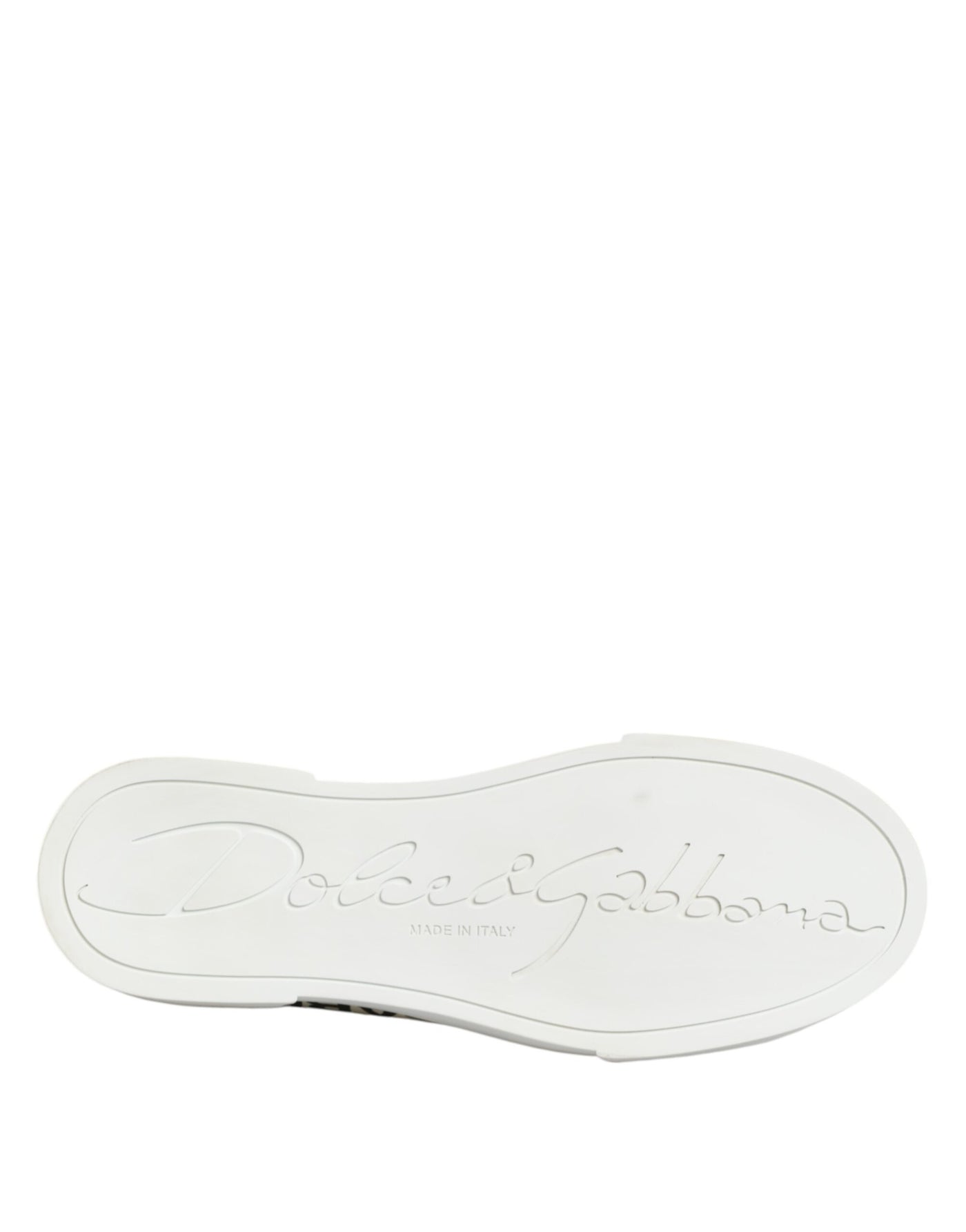 Dolce & Gabbana Black White Leather Low Top Sneakers Shoes