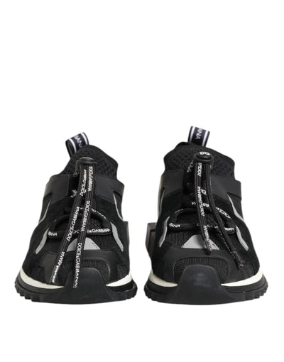 Dolce & Gabbana Black White Logo Sorrento Sneakers Shoes