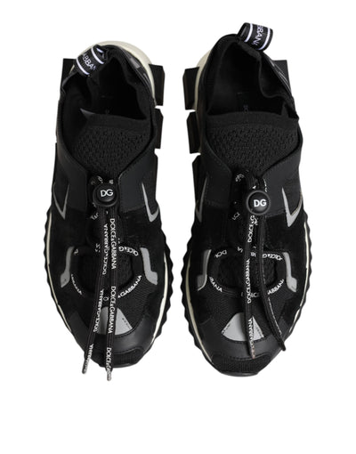 Dolce & Gabbana Black White Logo Sorrento Sneakers Shoes