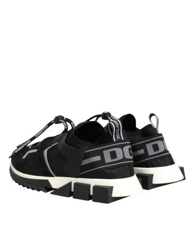 Dolce & Gabbana Black White Logo Sorrento Sneakers Shoes