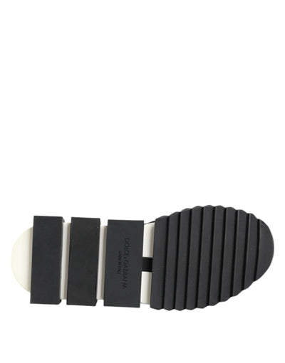 Dolce & Gabbana Black White Logo Sorrento Sneakers Shoes