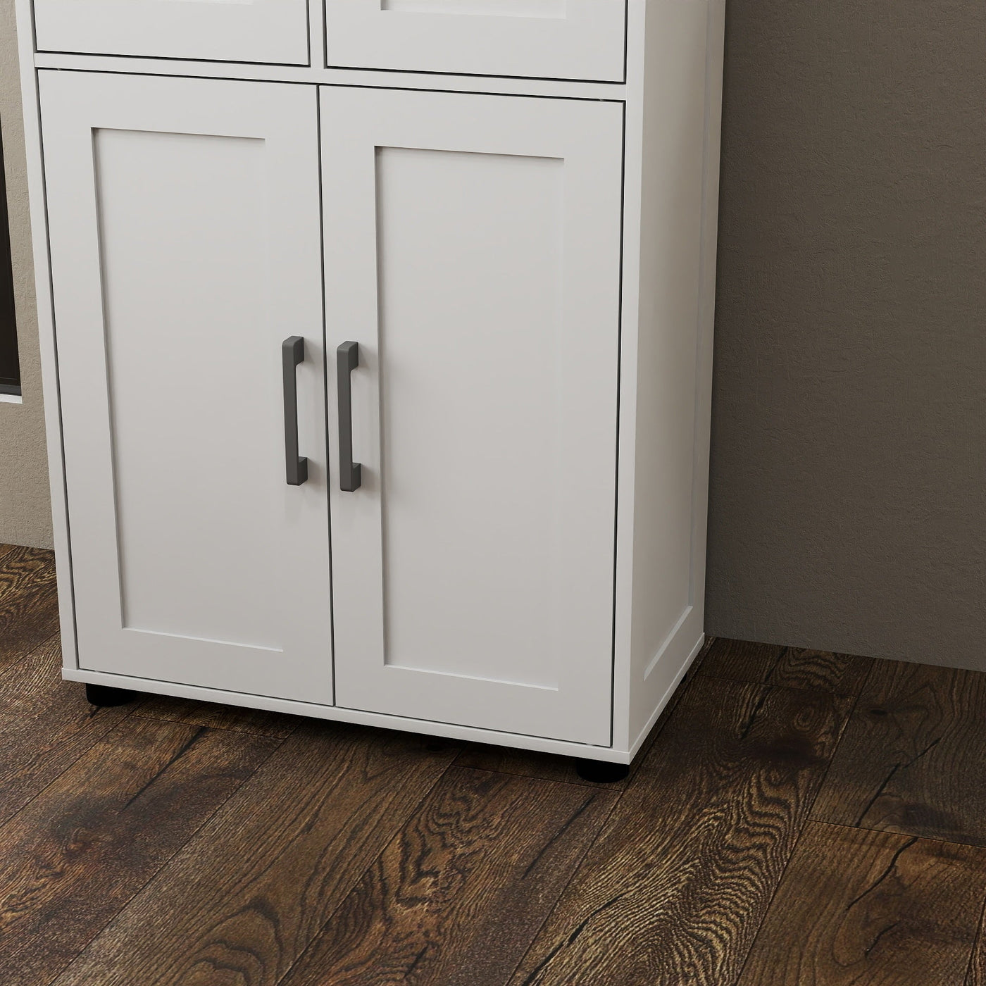 Farmhouse Storage Cabinet ,Versatile Double-Door Storage Cabinet with Adjustable Shelves - Perfect for Living Room & Dining Room