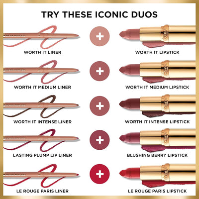 L'Oreal Paris Colour Riche Satin Lipstick for Moisturized Lips,Lip Makeup with Argan Oil and Vitamin E,Worth It,0.13 Oz