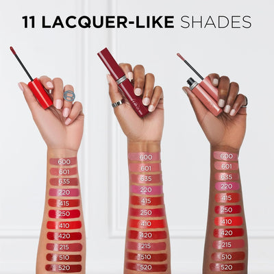 L'Oreal Paris Infallible Lacque Resistance Liquid Lipstick, 16HR Long Lasting Lip Makeup with Lacquer-Like Shine and Zero Transfer, 601, Worth It