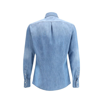 Brunello Cucinelli Light Blue Denim Shirt