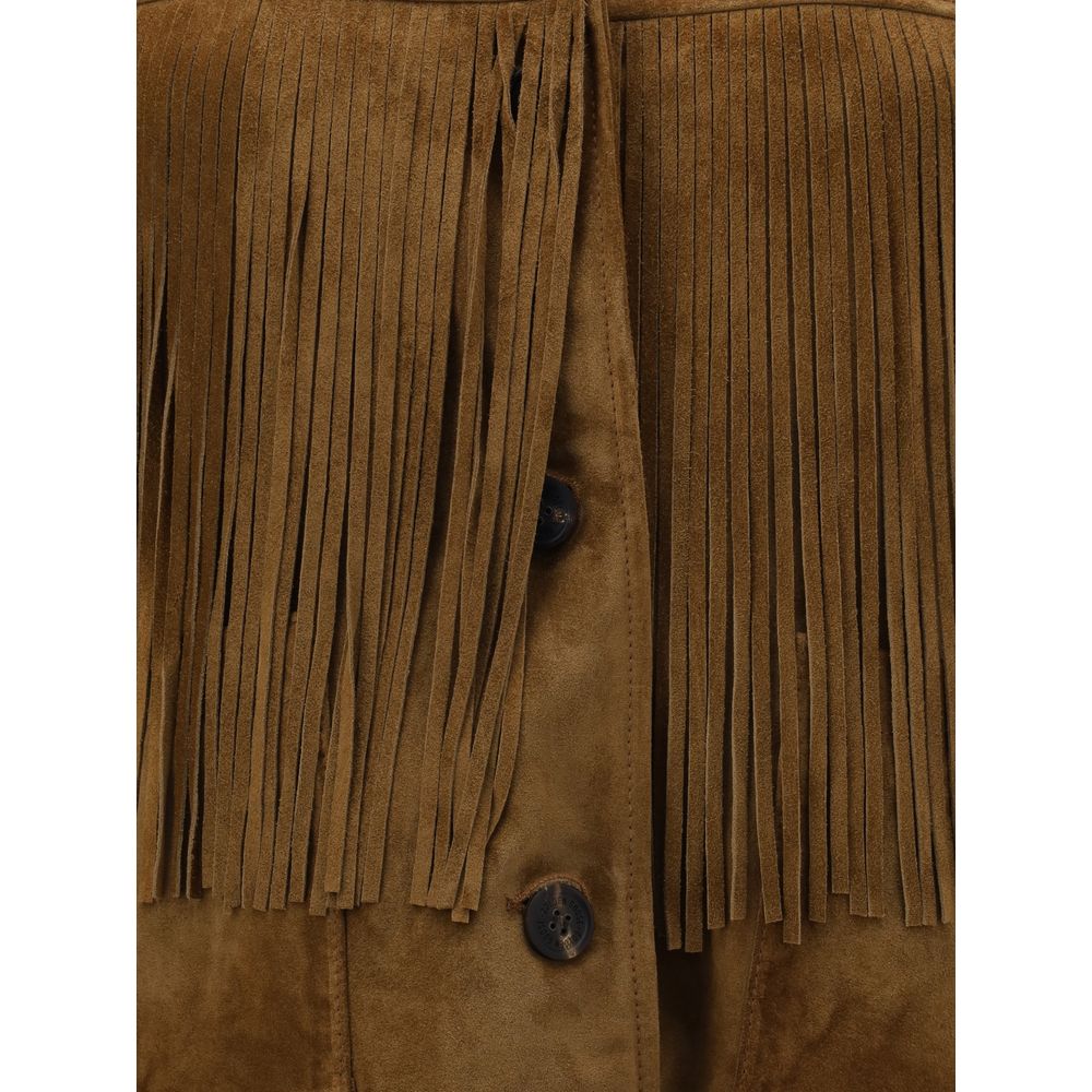 Golden Goose Suede Jacket with fringe