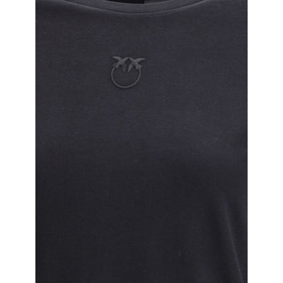 PINKO Black Cotton T-Shirt