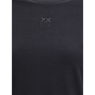 PINKO Black Cotton T-Shirt
