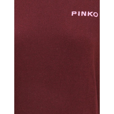 PINKO Bordeaux Wool Sweatshirt