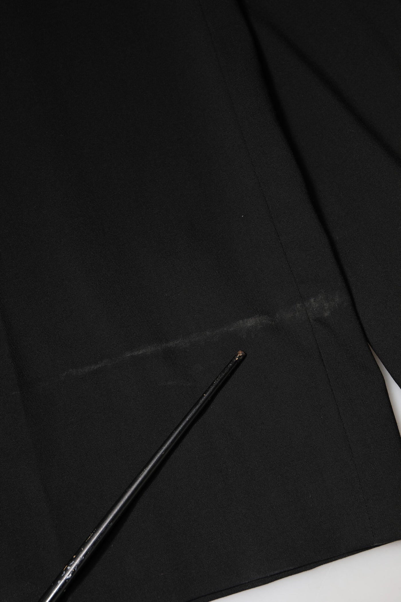 Dolce & Gabbana Black Wool High Waist Wide Leg Pants