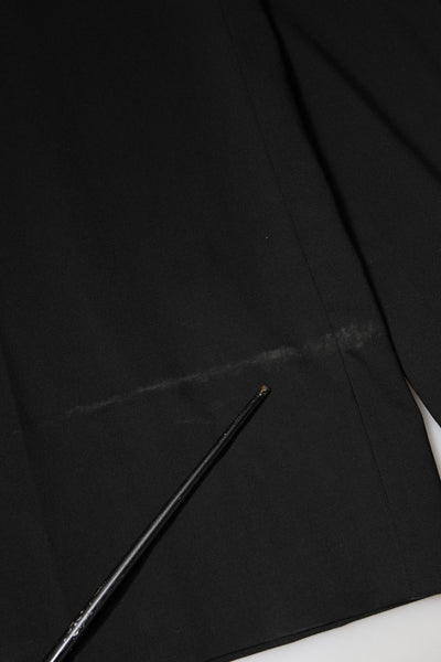 Dolce & Gabbana Black Wool High Waist Wide Leg Pants