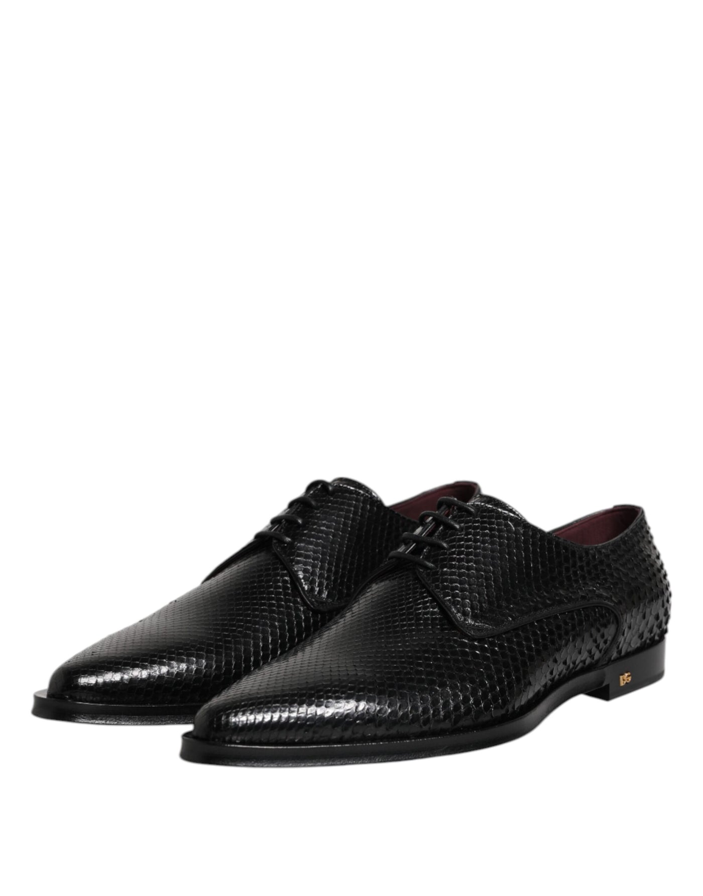 Dolce & Gabbana Black Leather Lace Up Dress Men Derby Shoes