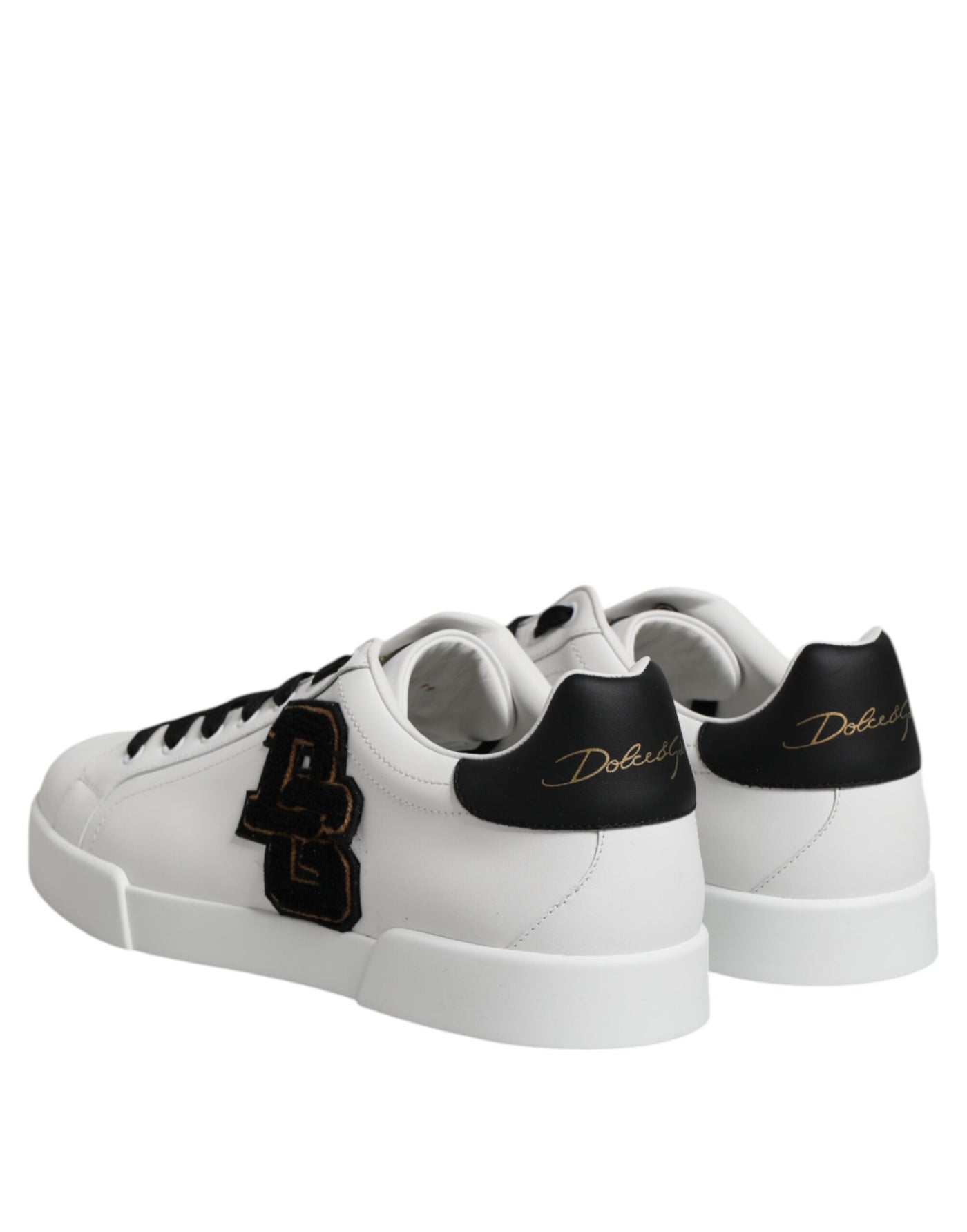 Dolce & Gabbana White DG Logo Portofino Low Top Sneakers Shoes