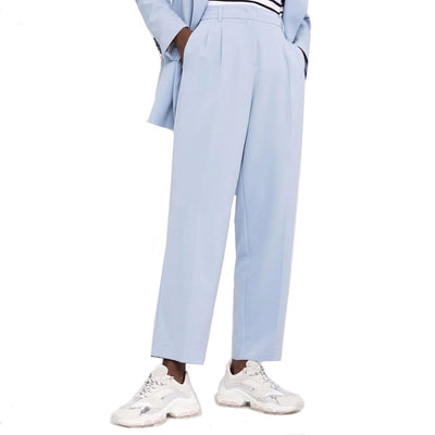 BLANCA VITA Blue Elastane Dress Pants