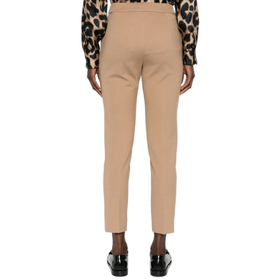 Max Mara Brown Elastane Cropped Pants