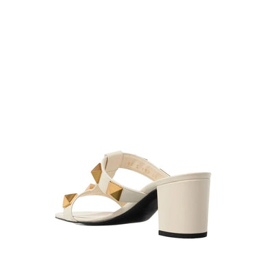 Valentino Garavani White Calfskin Platform Sandals