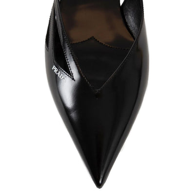 Prada Black Calfskin Ballet Flats