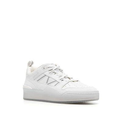 Moncler White Calfskin Low Top Sneakers