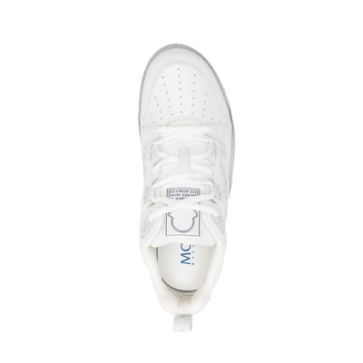 Moncler White Calfskin Low Top Sneakers