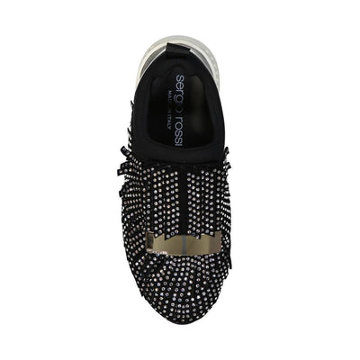 Sergio Rossi Black Fabric Chunky Sneakers