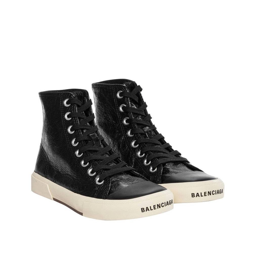 Balenciaga Black Calfskin High Top Sneakers