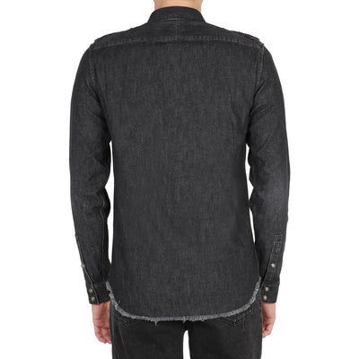Balmain Black Denim Shirt