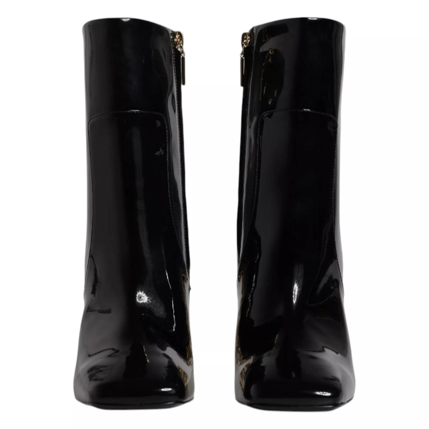 Dolce & Gabbana Black Jackie Leather Mid Calf Boots Shoes