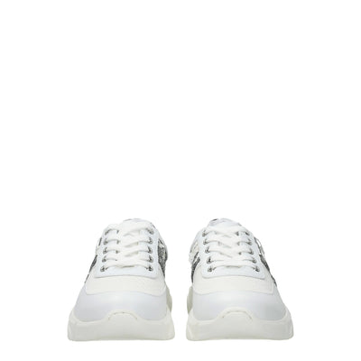 Love Moschino White Fabric Chunky Sneakers