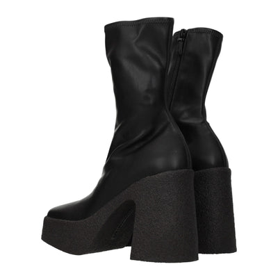 Stella McCartney Black Leather Ankle Boots