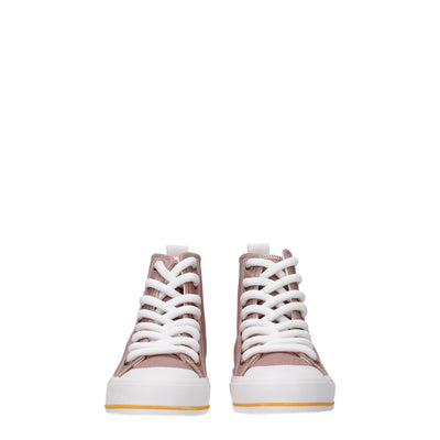 See By Chloé Pink Fabric High Top Sneakers