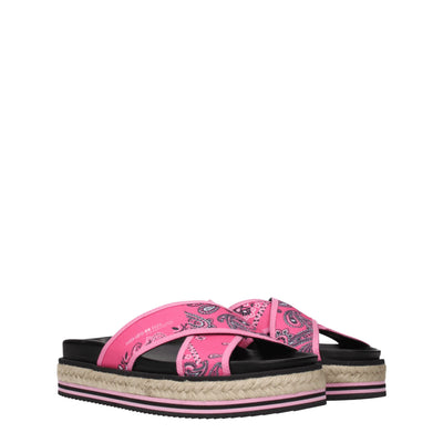 Kenzo Pink Fabric Slippers