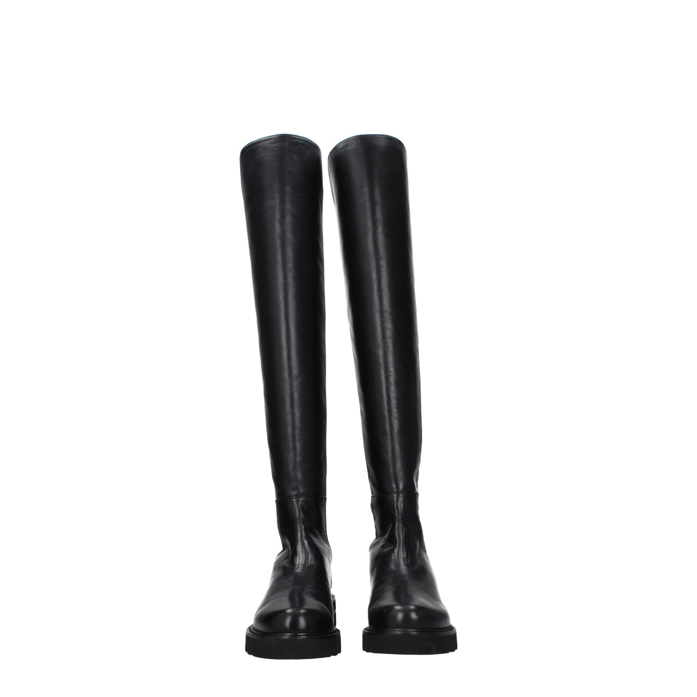 Stuart Weitzman Black Leather Over The Knee