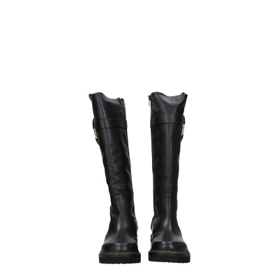 See By Chloé Black Leather Over The Knee