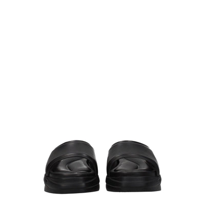 Alyx Black Leather Slippers