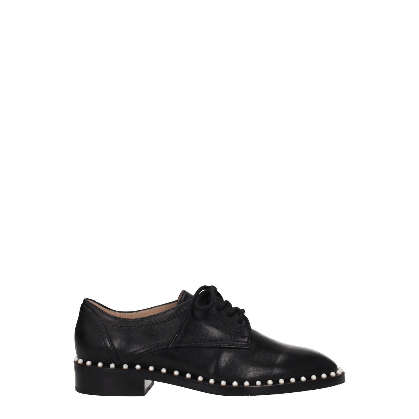 Stuart Weitzman Black Leather Oxfords And Derbies