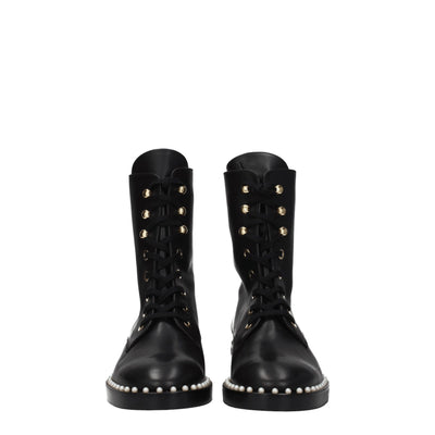 Stuart Weitzman Black Leather Ankle Boots