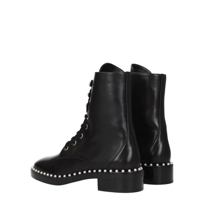 Stuart Weitzman Black Leather Ankle Boots