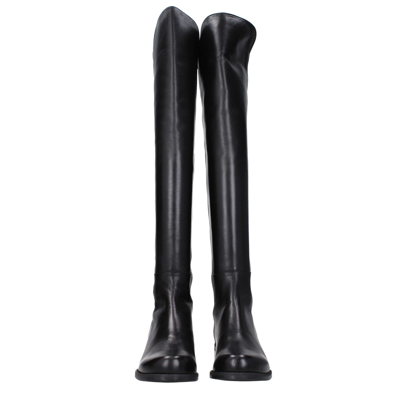 Stuart Weitzman Black Leather Over The Knee
