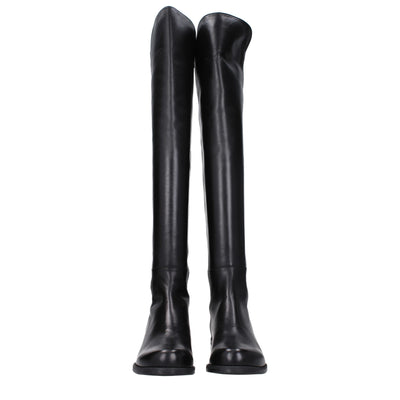 Stuart Weitzman Black Leather Over The Knee