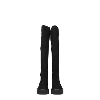 Stuart Weitzman Black Leather Over The Knee